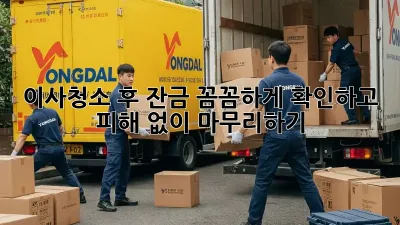 이사청소 후 잔금, 꼼꼼하게 확인하고 피해 없이 마무리하기!